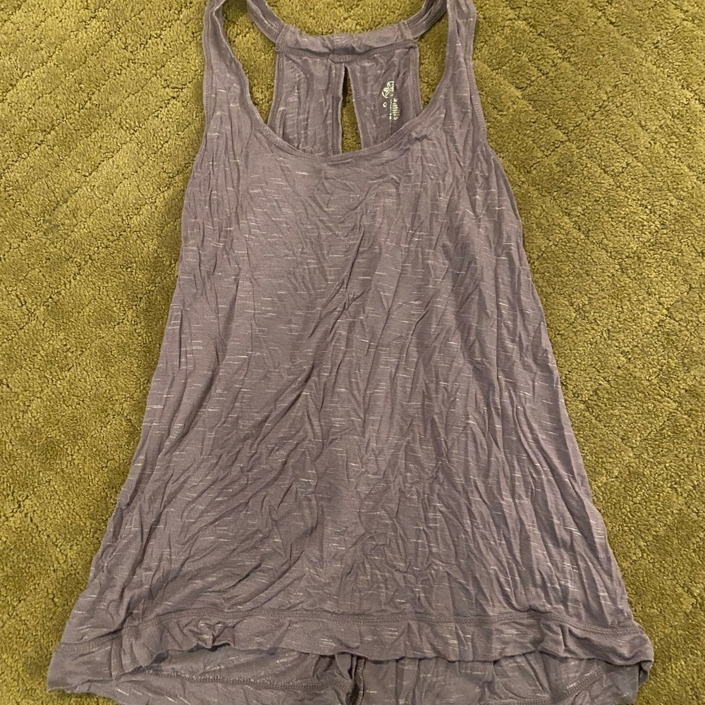 Purple athletic tank top